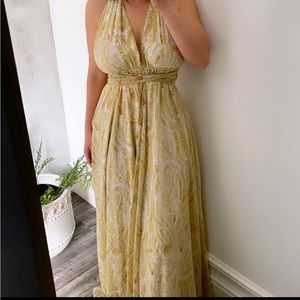 Beautiful flowy  boho sundress with tie feature in back